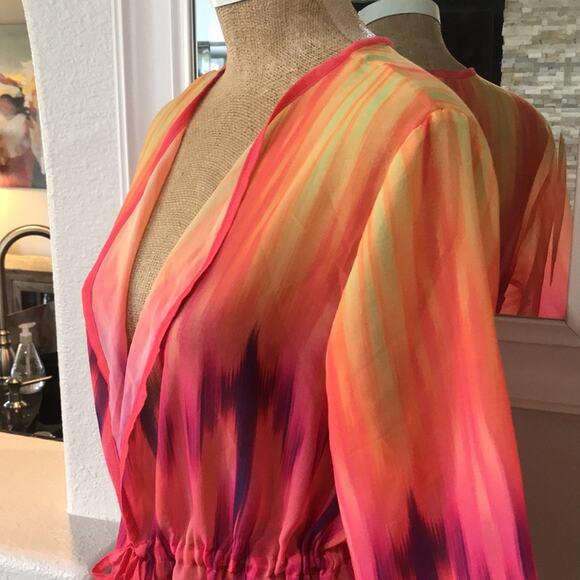 Dolcessa Swimwear Ombre Cover Up Bathing Suit Las Vegas NWT Beach Size Large - Picture 5 of 9